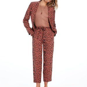 Scotch & Soda Pink leopard pants tie waist Small